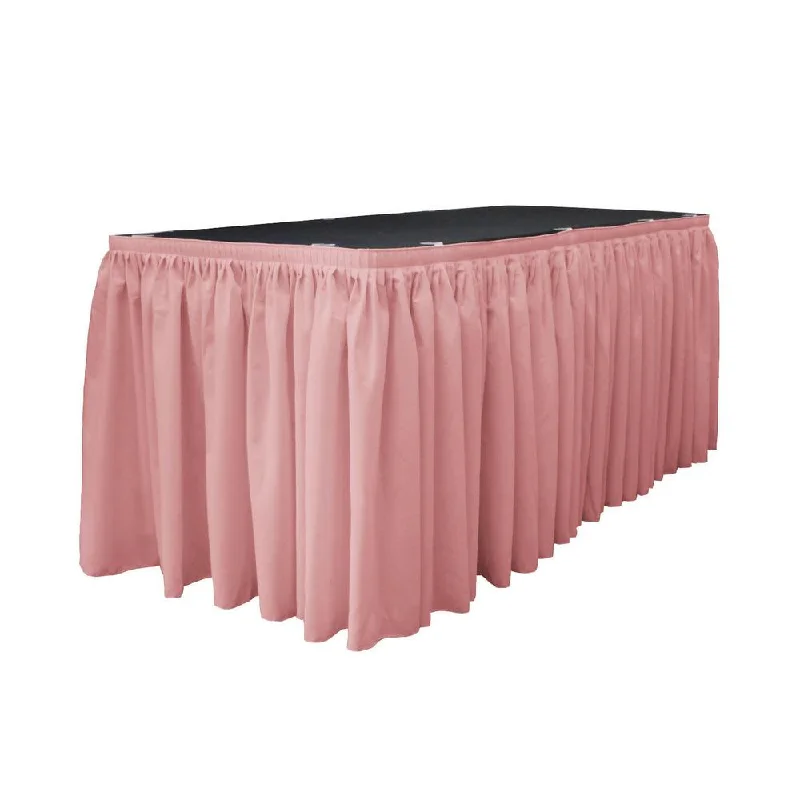 14 Ft. x 29 in. Dusty Rose Accordion Pleat Polyester Table Skirt corduroy skirt cozy