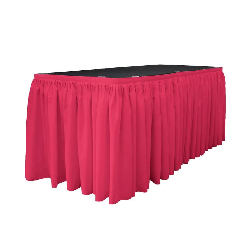 14 Ft. x 29 in. Fuchsia Accordion Pleat Polyester Table Skirt lightweight skirt design