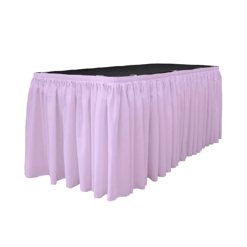 14 Ft. x 29 in. Lilac Accordion Pleat Polyester Table Skirt velvet skirt luxurious
