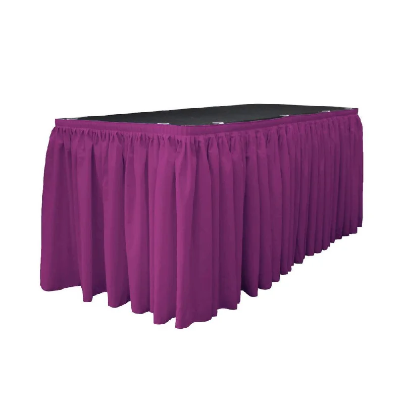 14 Ft. x 29 in. Magenta Accordion Pleat Polyester Table Skirt high waist skirt