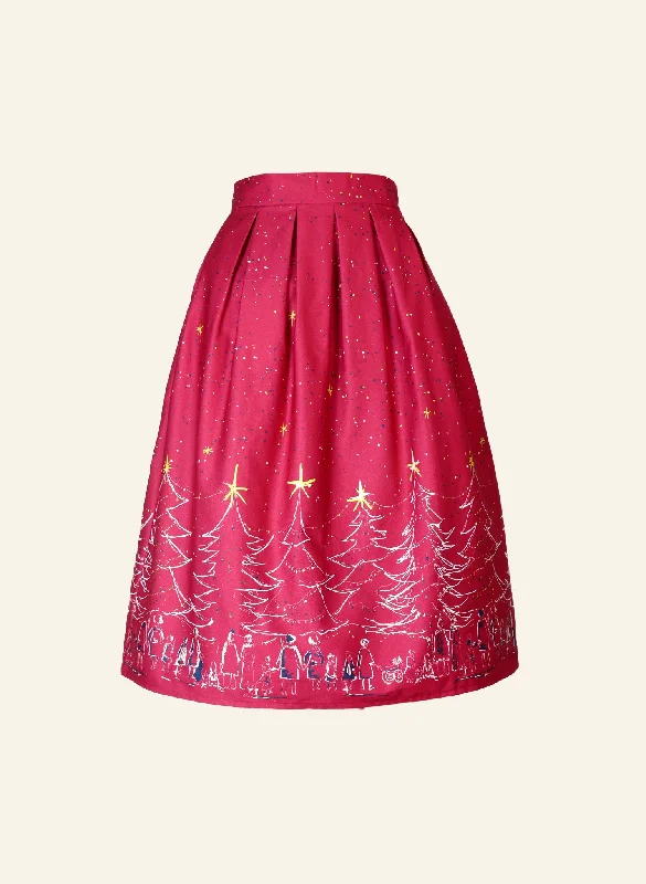 Ada - Red Christmas Skirt cashmere skirt fine