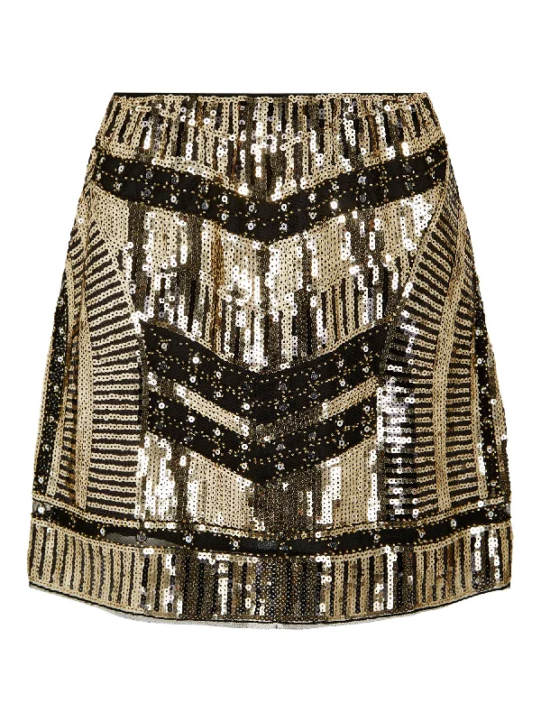 PLACEMENT MINI SKIRT linen skirt relaxed