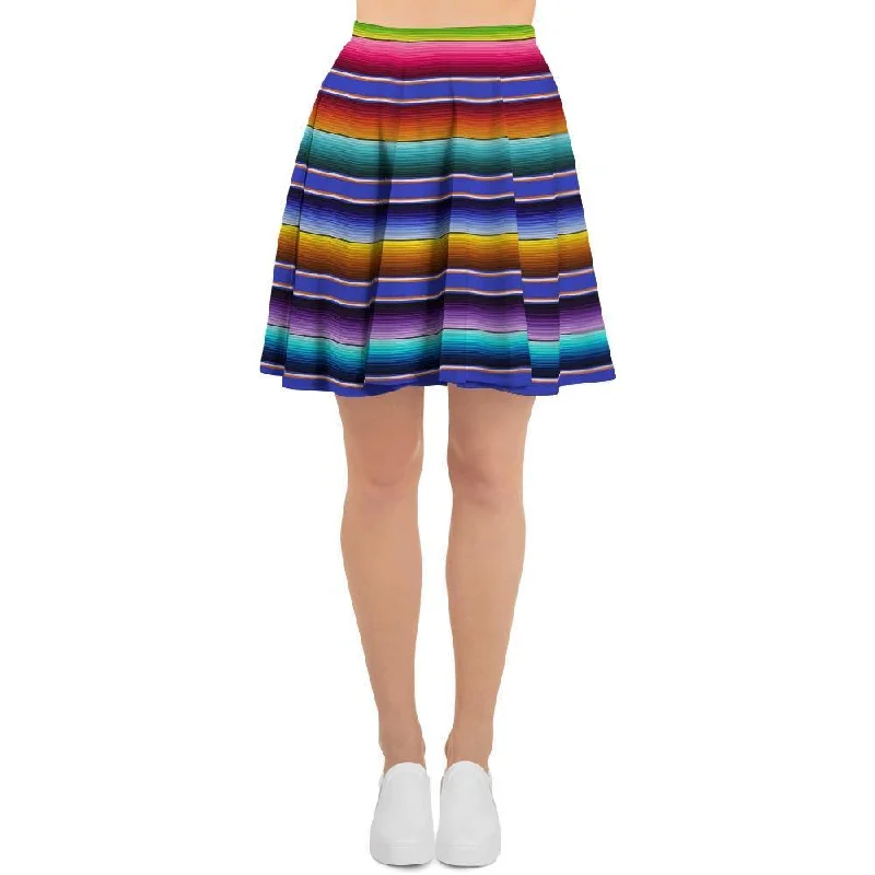 Baja Serape Mexican Women's Skirt denim skirt trendy
