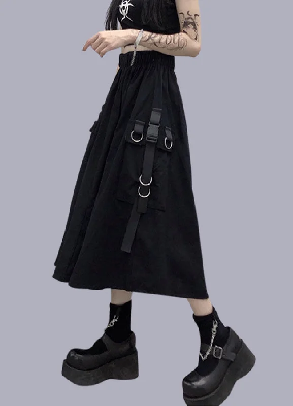 black cargo skirt maxi lace skirt delicate