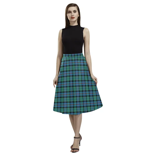 Campbell of Cawdor Ancient Tartan Aoede Crepe Skirt leather skirt bold