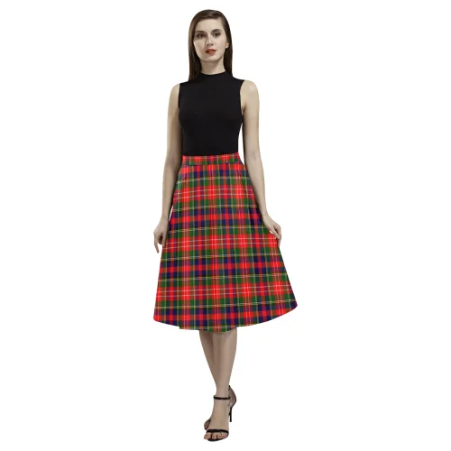 Christie Tartan Aoede Crepe Skirt wool skirt breathable