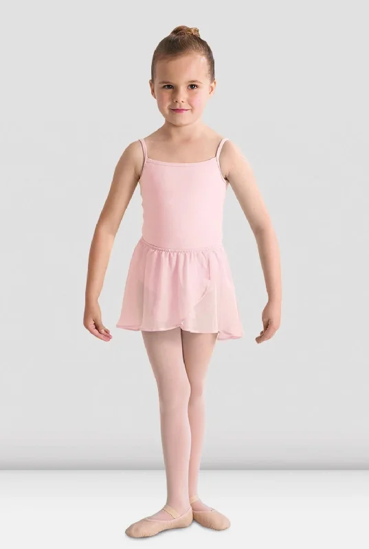 CR5110 - Girls Light Pink Barre Stretch Waist Mock Wrap Skirt - Select Size seamless skirt comfort