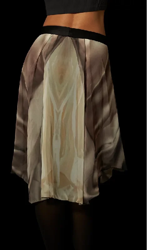 Empusa  long skirt-new collection silk skirt smooth