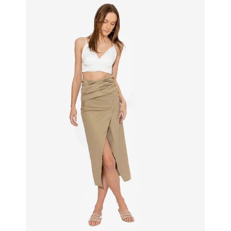 Khaki Skirt lace skirt romantic