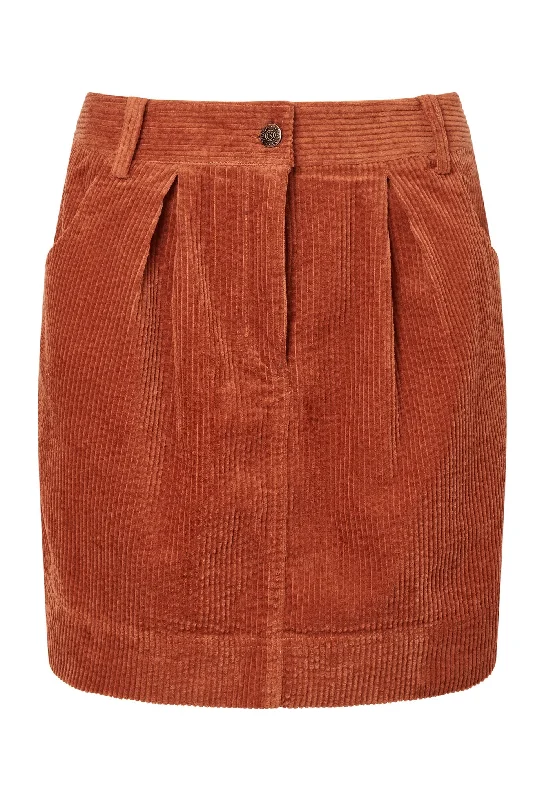 ITSUKI SKIRT - Ginger cashmere skirt fine