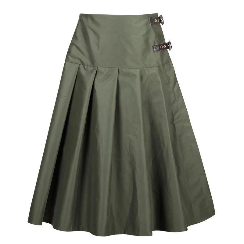 John Field Ladies Gale Waterproof Rain Skirt - Forest Green corduroy skirt cozy