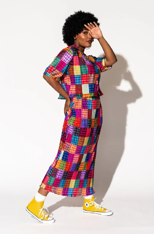 Ćest la Vie Plissé Skirt Set in Fun House lace skirt intricate