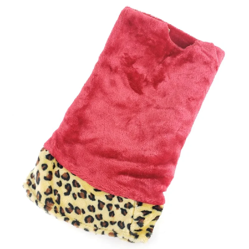 Large Leopard Print Plush Christmas Tree Skirt, 40-Inch cashmere skirt rich