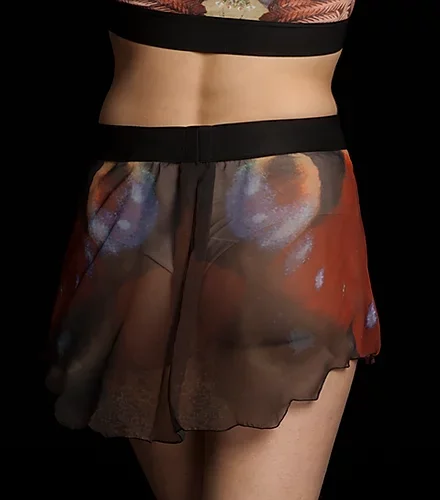 Maldire short skirt the Illusion cashmere skirt soft