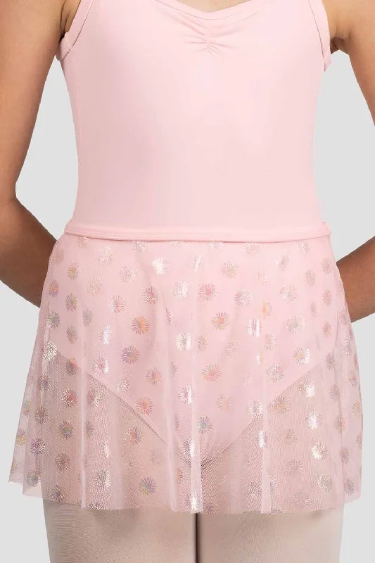 MS901C - Girls Mirella Pink Glow Girl Iridescent  Skirt - Select Size velvet skirt plush