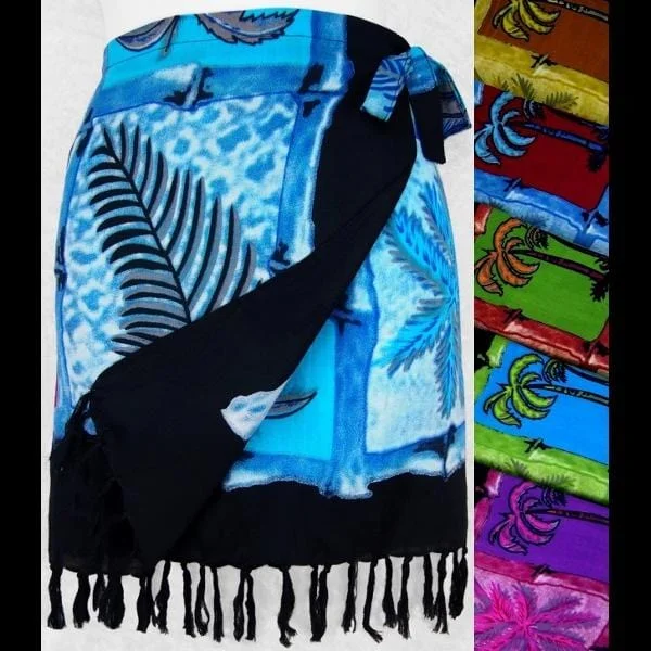 6 Palm Tree Short Wrap Skirts ($3.75 each) chiffon skirt delicate