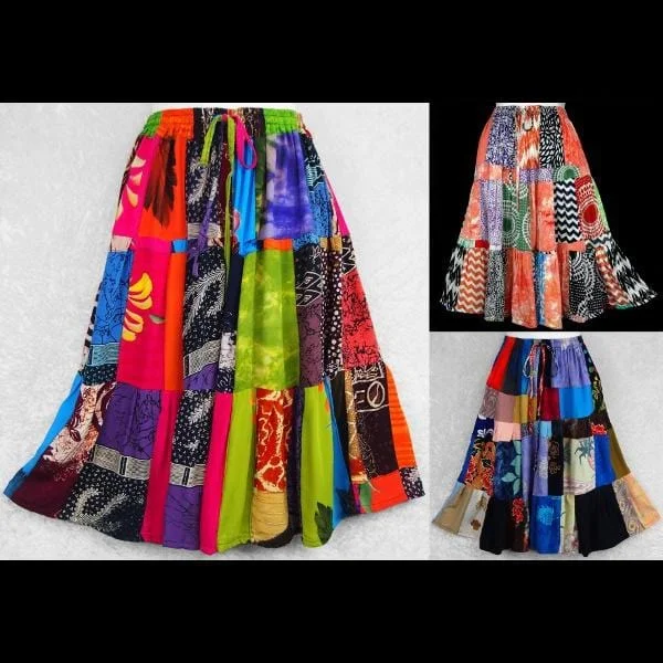 Patchouli Patchwork Skirt seamless skirt comfort