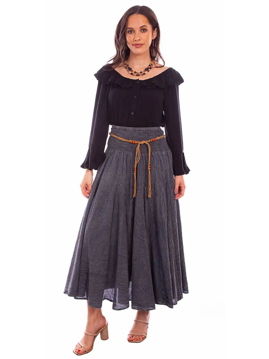 Scully Cantina Long Skirt (PSL-136) - Women's Skirt belted skirt waist