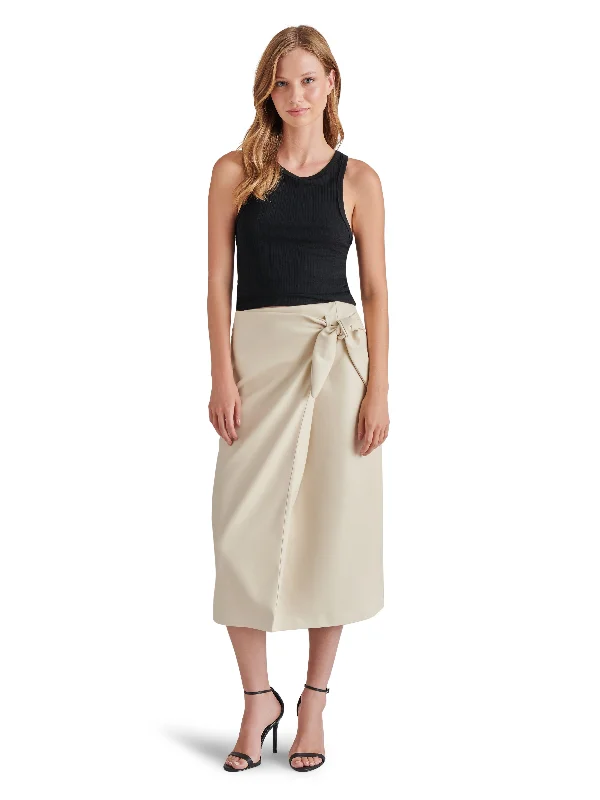 FAUX LEATHER MIDI SKIRT maxi skirt elegant