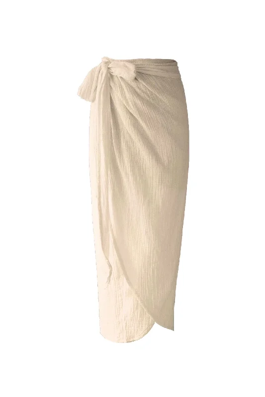Tatiana Skirt Ivory corduroy skirt cozy