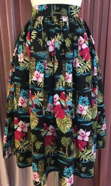 Tiki Swing Skirt in Tropical Noa Noa Print chiffon skirt floaty