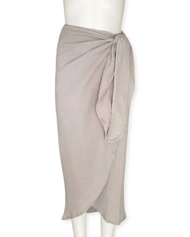 Tyra Tulip Skirt - Gray velvet skirt sumptuous