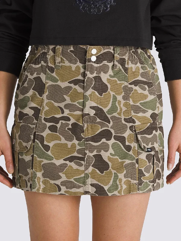 Sidewalk Printed Skirt zip skirt side