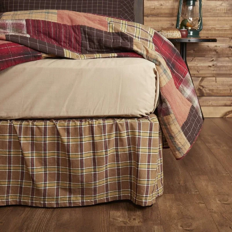 Wyatt Bed Skirts Khaki, Raven, Moss Green VHC Brands velvet skirt rich